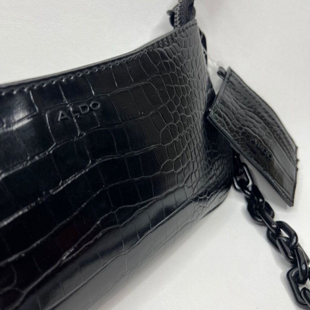 NWT ALDO Griregann Faux Leather Small Shoulder Purse Chain Strap Card Holder Set - Picture 11 of 15